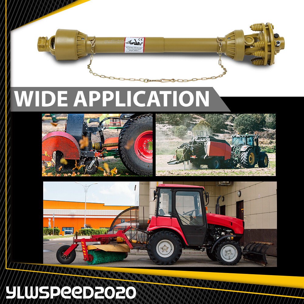 PTO Shaft PTO Drive Shaft 1-3/8"x6 Spline w/ Slip Clutch T4 31.5-41" Yellow New