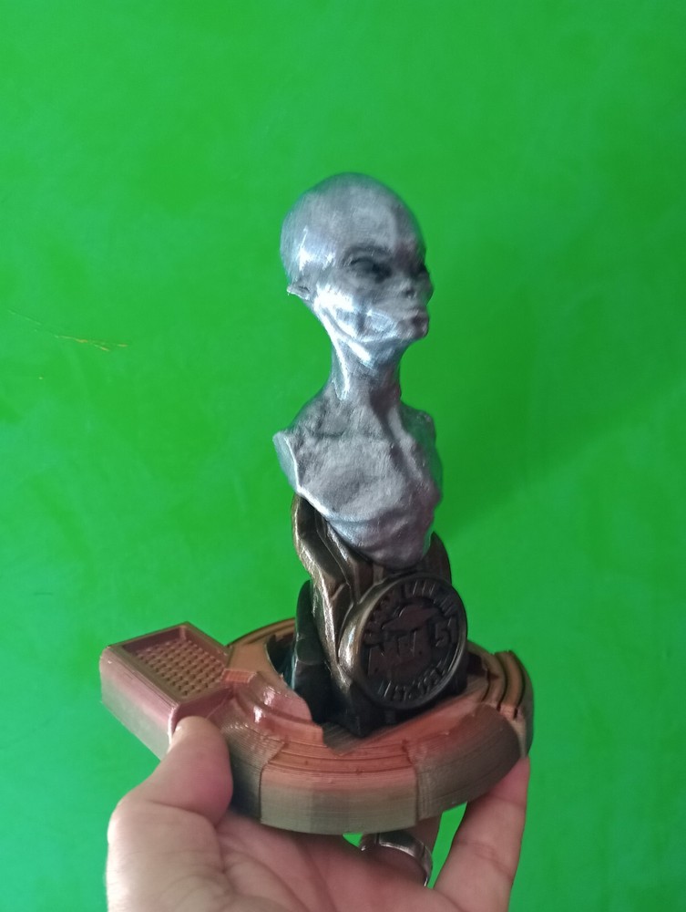 UFO Alien Bust Sculpture