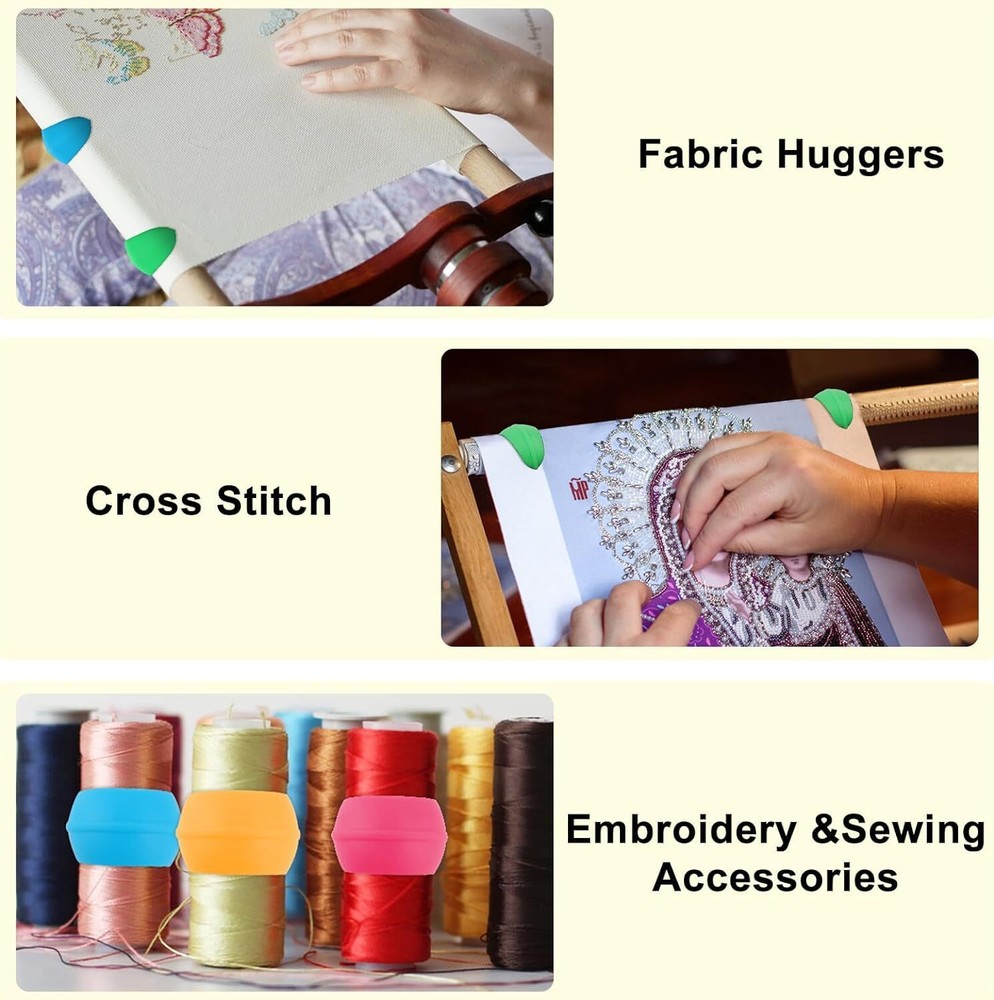 28 Assorted Janome Colors Embroidery Machine Thread with Floss Spool Savers 5...