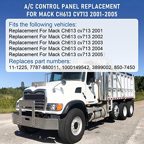 A/C Control Panel Climate Control Module Replacement for Mack Ch613 cv713 2001