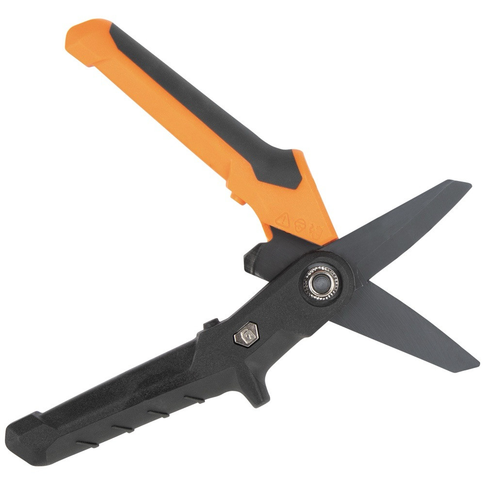 Klein Tools Compact Titanium-Coated Utility Shears, 7” T2107 Ambidextrous Use