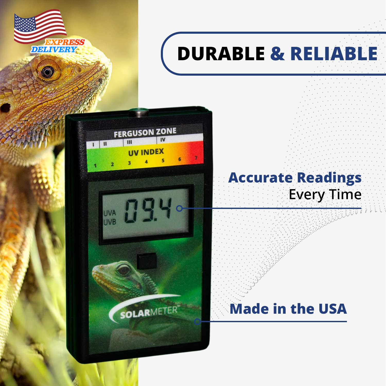 6.5R Reptile UV Index Meter Digital Radiometer for Measuring Ultraviolet Light