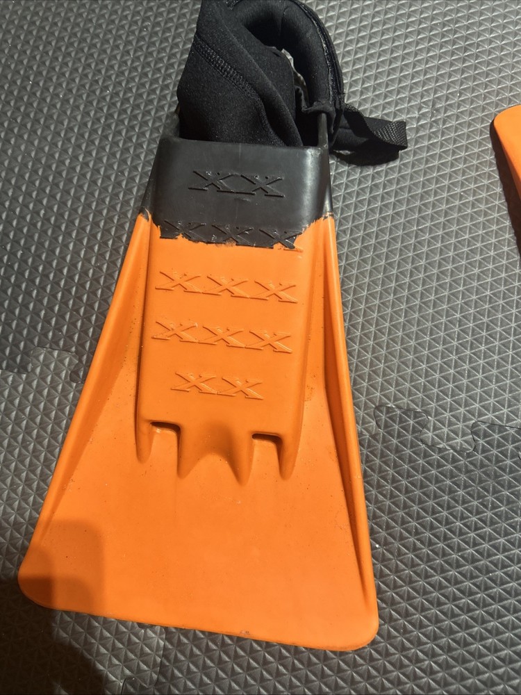 Custom X Medium Large Swim Fin. Orange