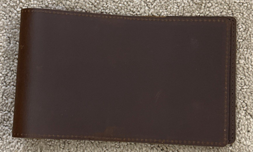 NEW LEATHER PASSPORT HOLDER - MEDIUM BROWN