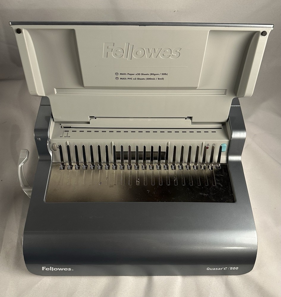 Fellowes Quasar E 500 Electric Comb Binding Machine Working