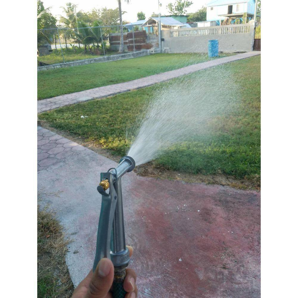 Solid Metal Hose Spray Nozzle 4-Pack, Threaded Front for Garden Watering
