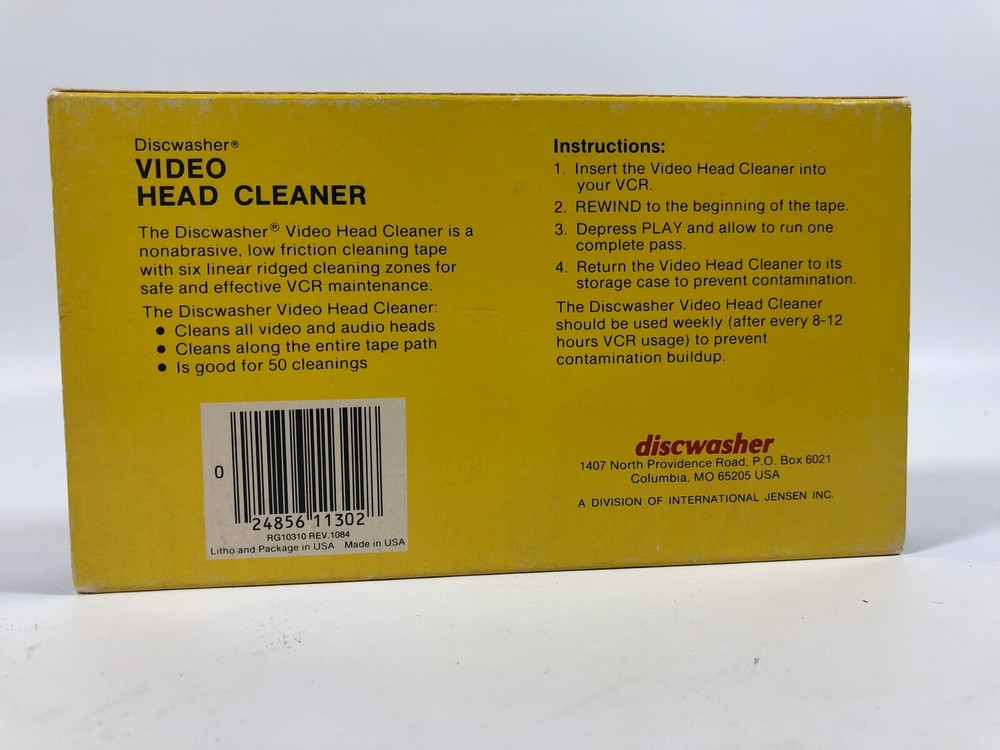 Discwasher Video Head Cleaner for VCR maintenance
