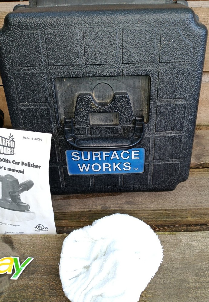Surface Works 10" Polisher / Buffer MODEL 1-3600PE W HARD CASE & INSTRUCTIONS