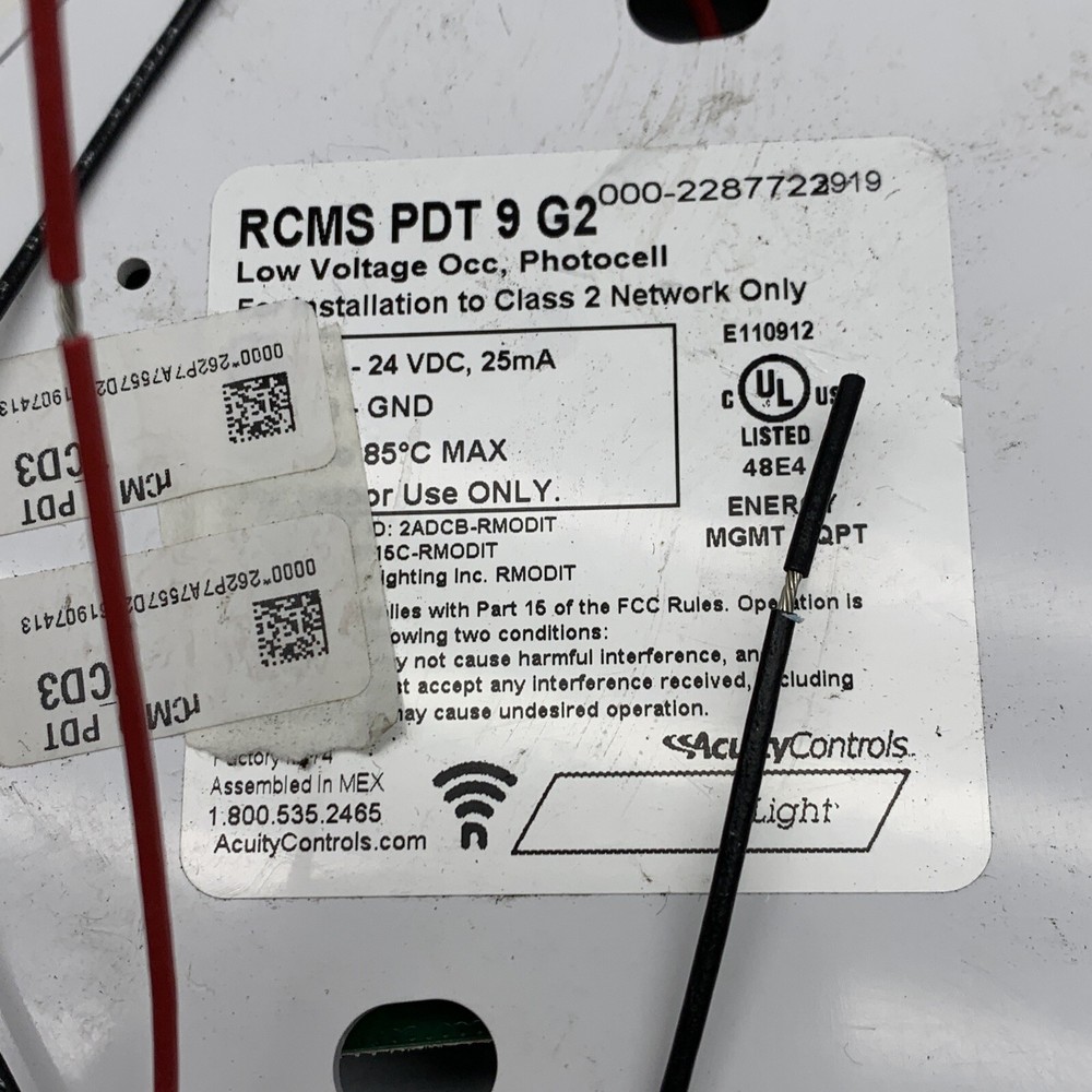 AcuityControls RCMS PDT 9 G2 Ceiling/Surface Mount Occupancy Sensor 24VDC 25mA
