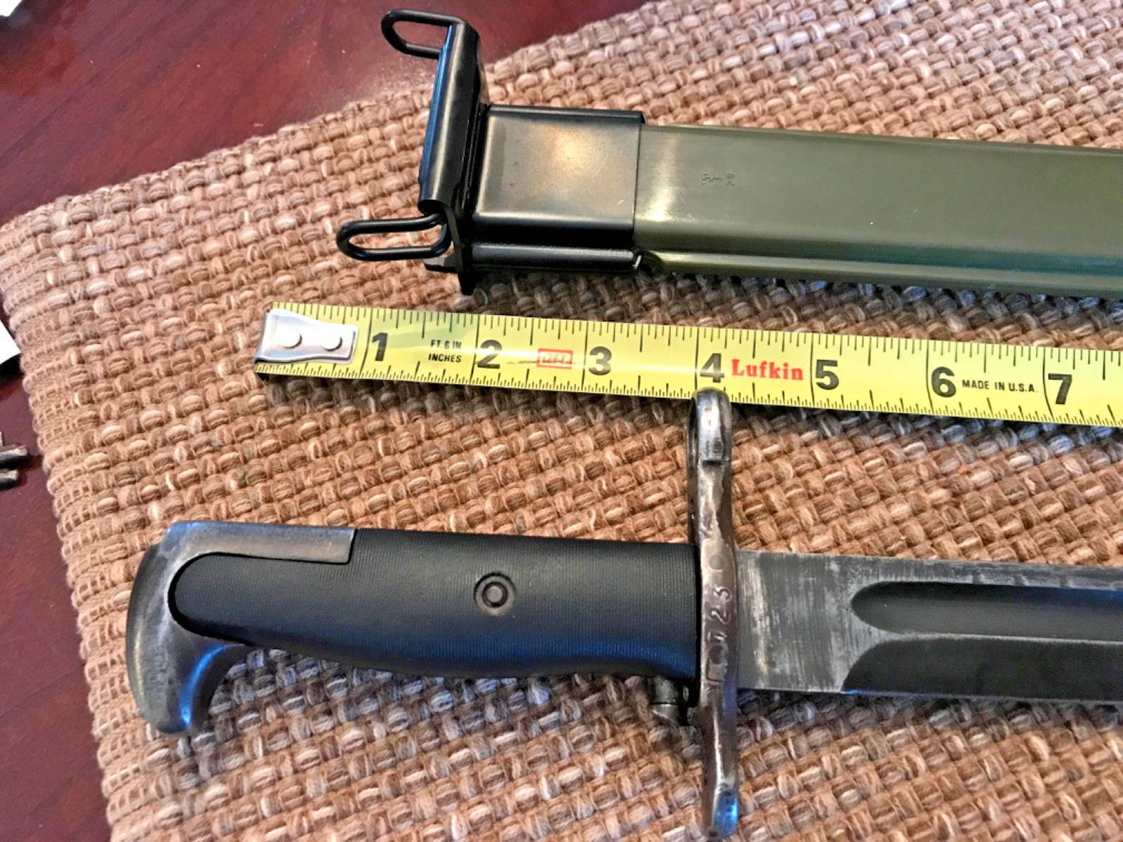 West German / GREEK GI issue 10” M1 BAYONET & Scabbard* U.S. WWII M1 Garand #723