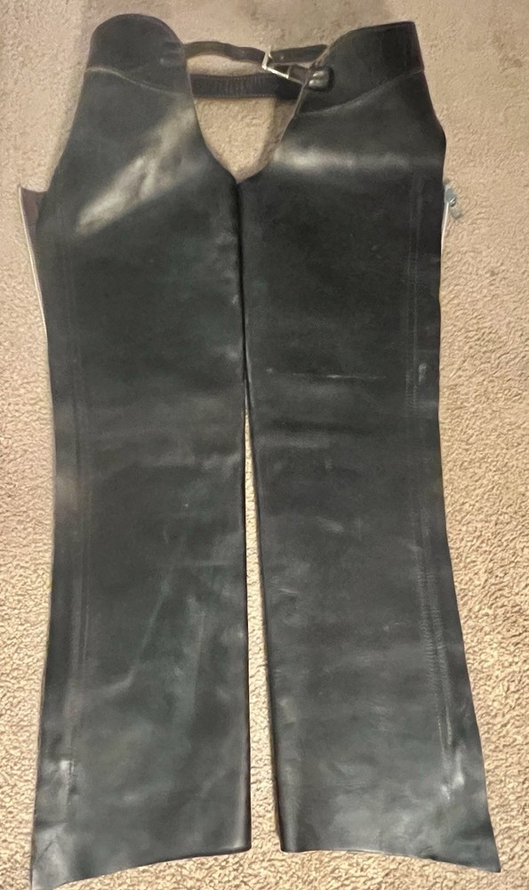 Black Leather Chaps unmarked See Description For Size