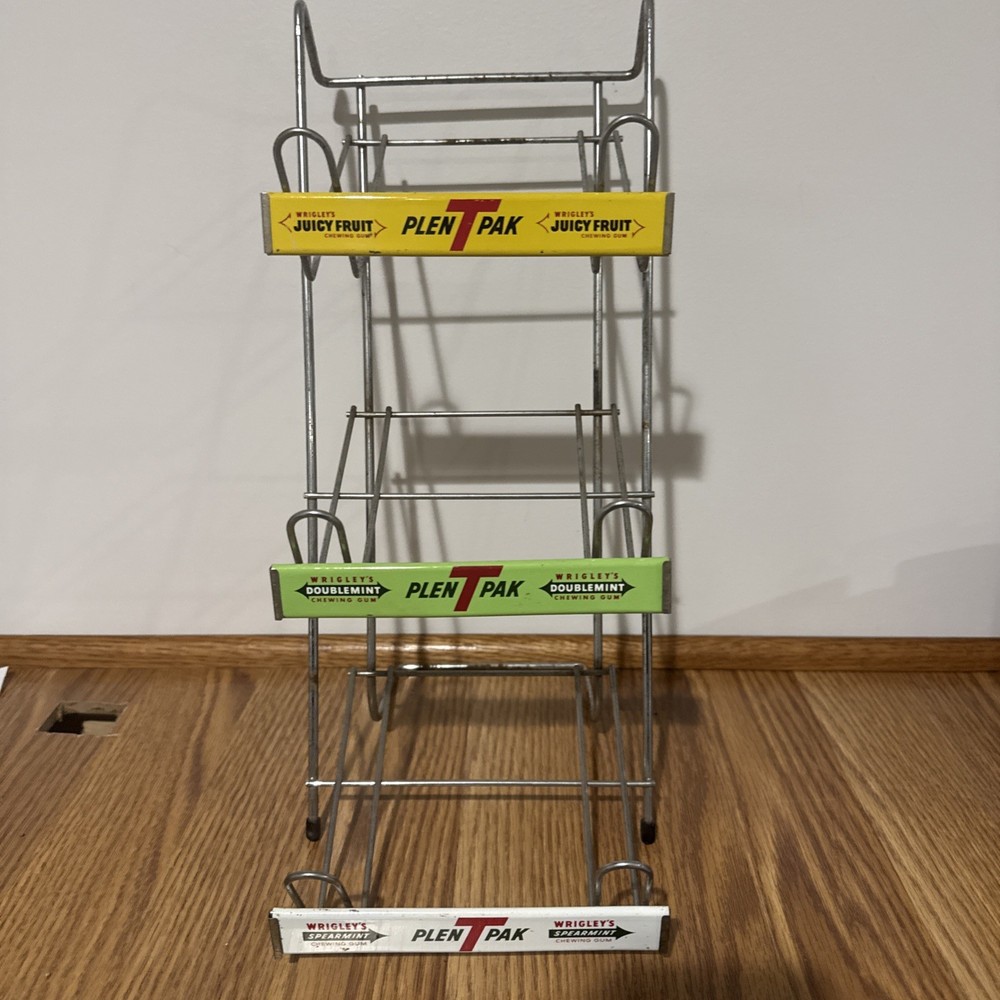 Vintage Wrigley’s Gum Rack Store Display, Plenty Pak.