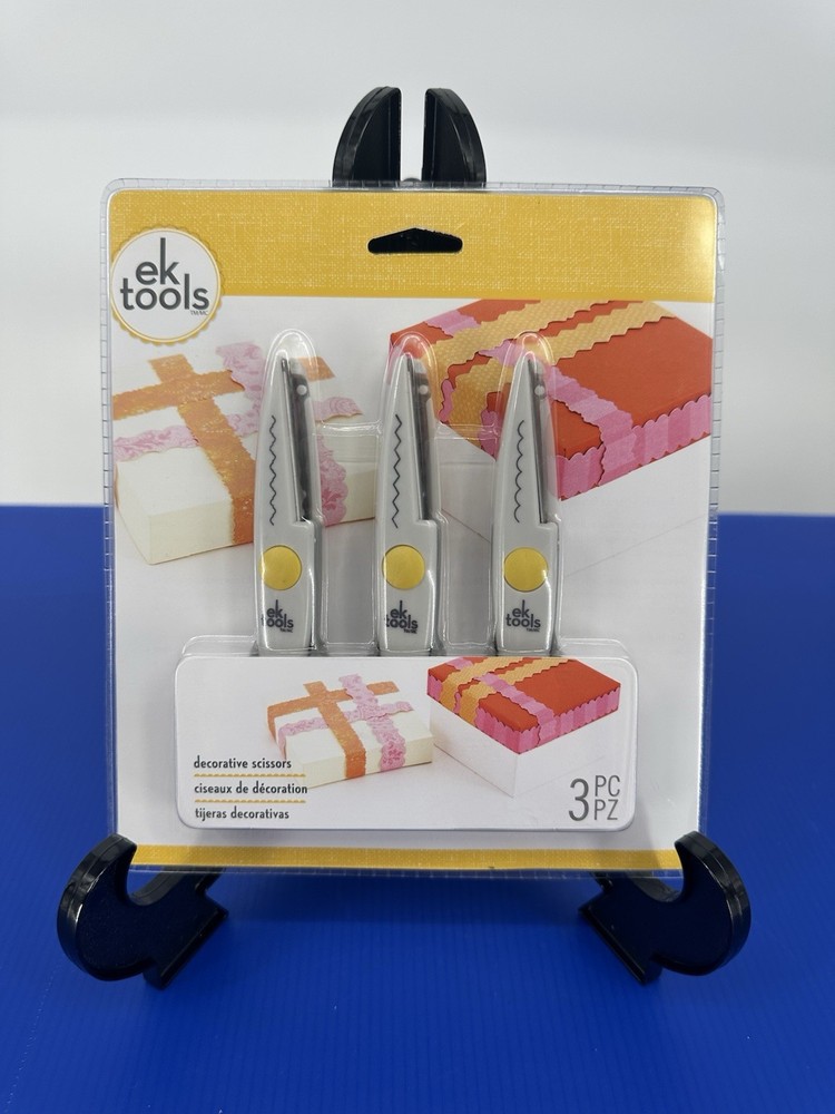 EK Tools Decorative Scissors 3 Piece New