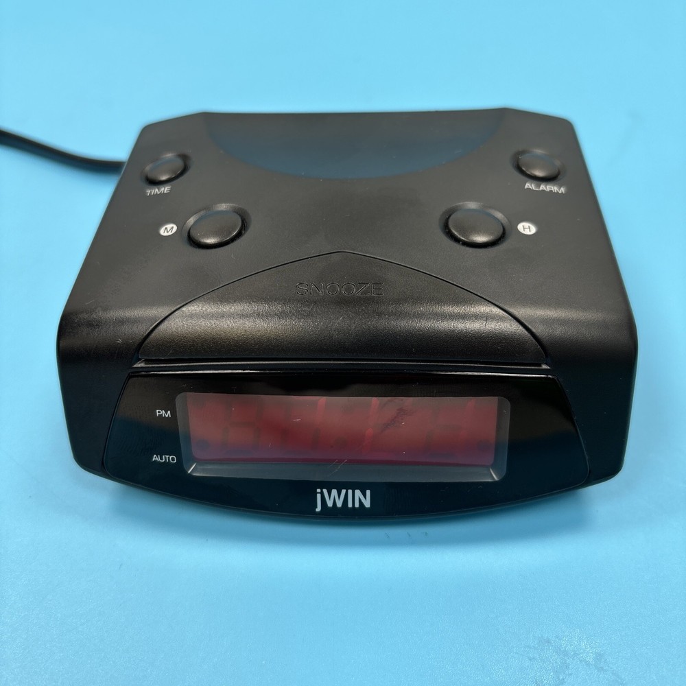 JL-104 jWin Compact design alarm clock LED display Tested
