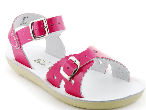 Sun-San Salt Water Sweetheart Shiny Fuchsia Sandals - Big Kids Size 3