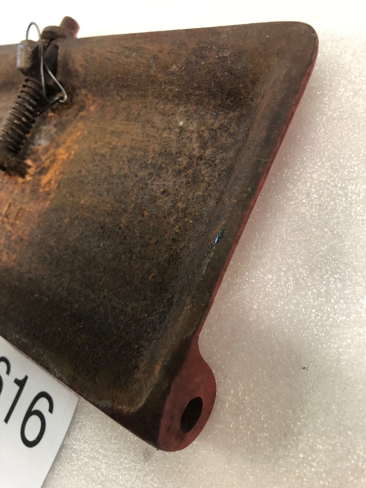 Frost & Wood Smith’s Falls Canada Cast Iron Drawn Mower Toolbox Lid No. 1241 RED