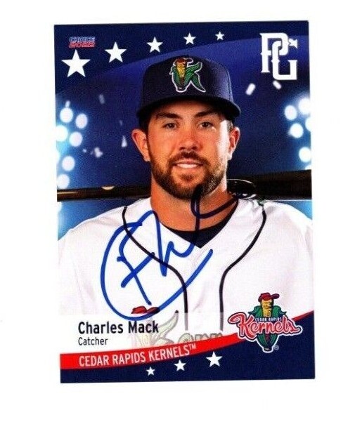 Charles Mack signed autograph 2022 Cedar Rapids Kernels baseball card c