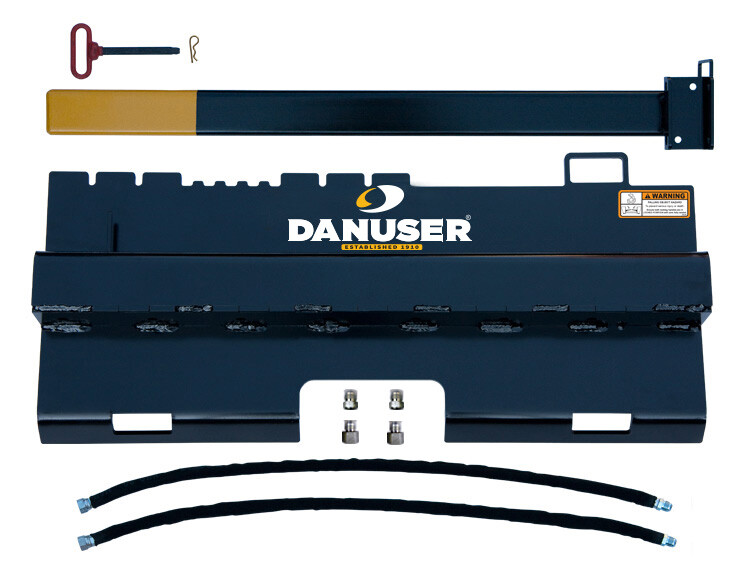 Danuser T3 Offset T-Post Driver Skid Steer Attachment 3"Diameter Oil Field Posts