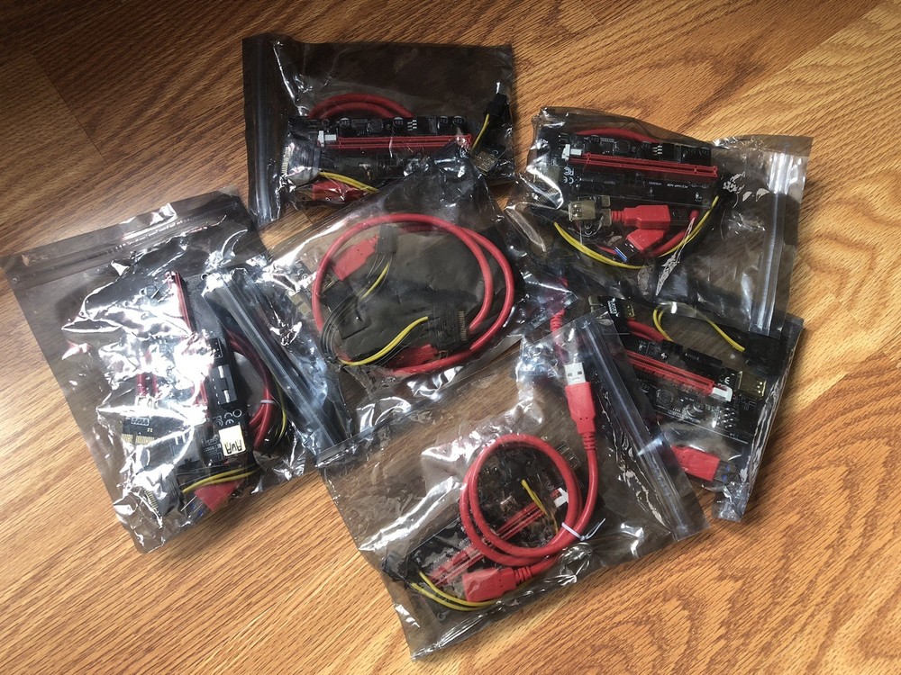 PCie GPU Risers Mining 6-pack