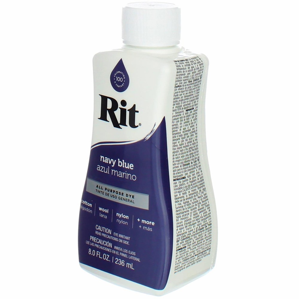 4 Pack Rit All-Purpose Liquid Dye, Navy Blue, 8 fl oz
