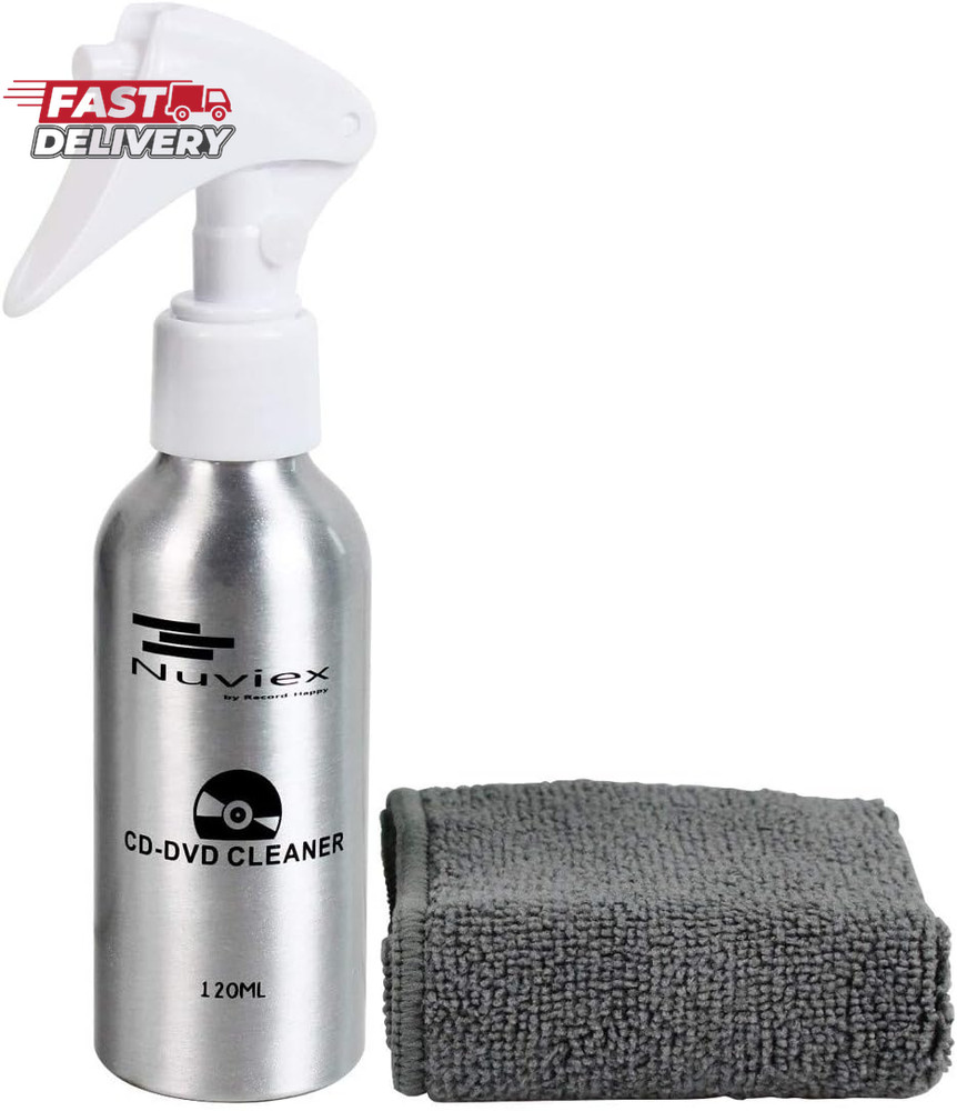 CD DVD Cleaner Solution Spray Fluid - Premium Compact Disc Cleaning Kit with Ant