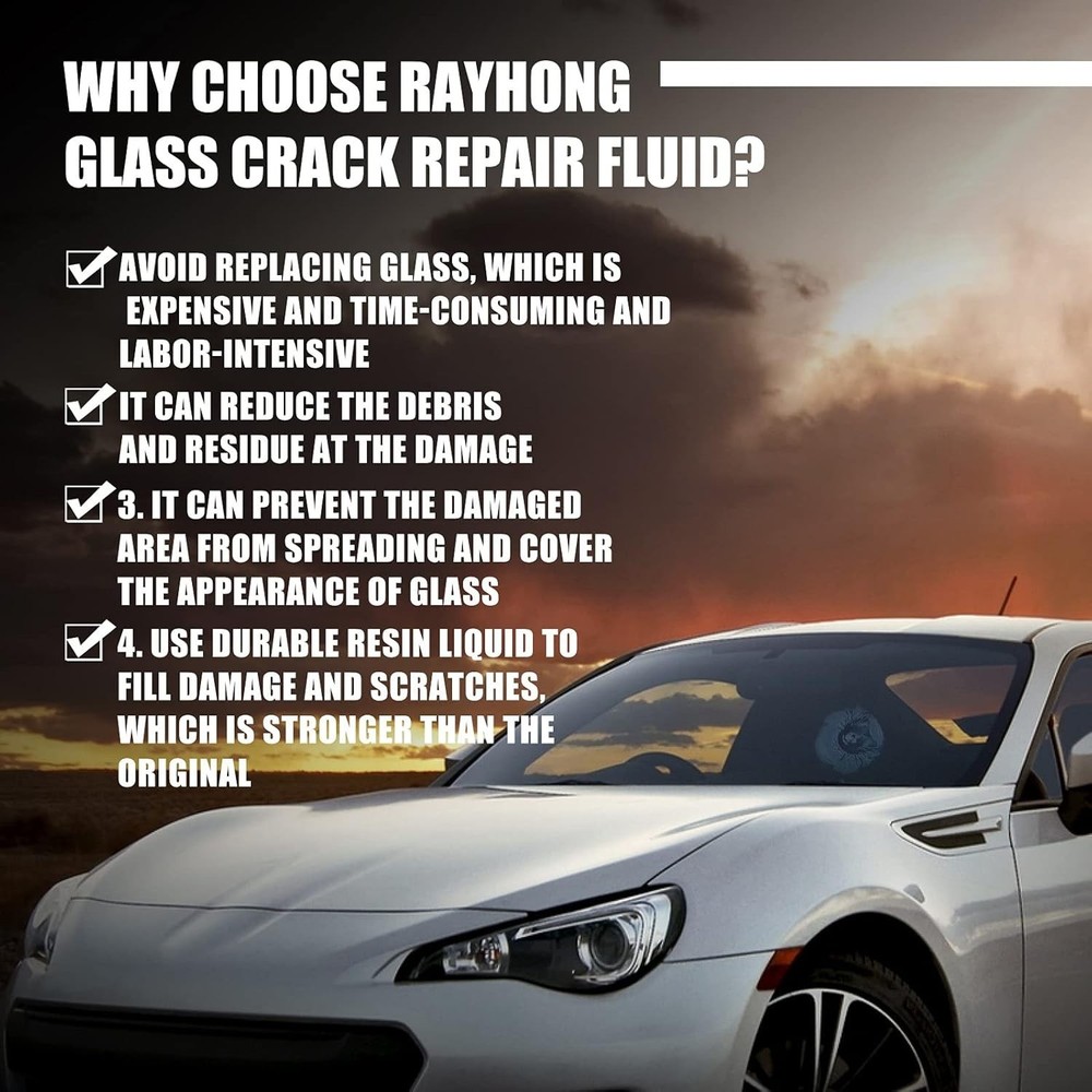 CrackFix Pro Windshield Repair Kit – Fix Chips & Cracks Fast