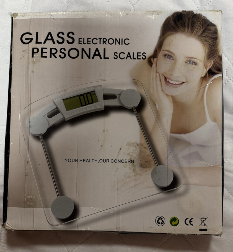 Glass Electronic Personal Scale NIB #1022
