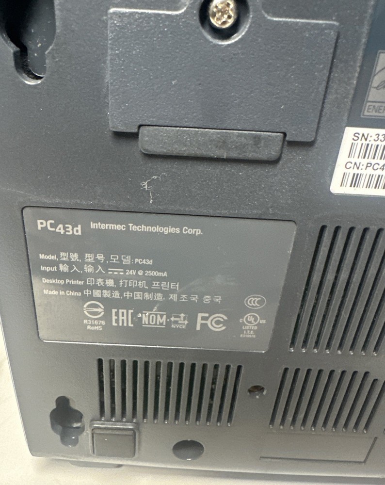 Intermec PC43D Direct Thermal Label Printer - USB, Wi-Fi & Bluetooth (NO ADAPTER