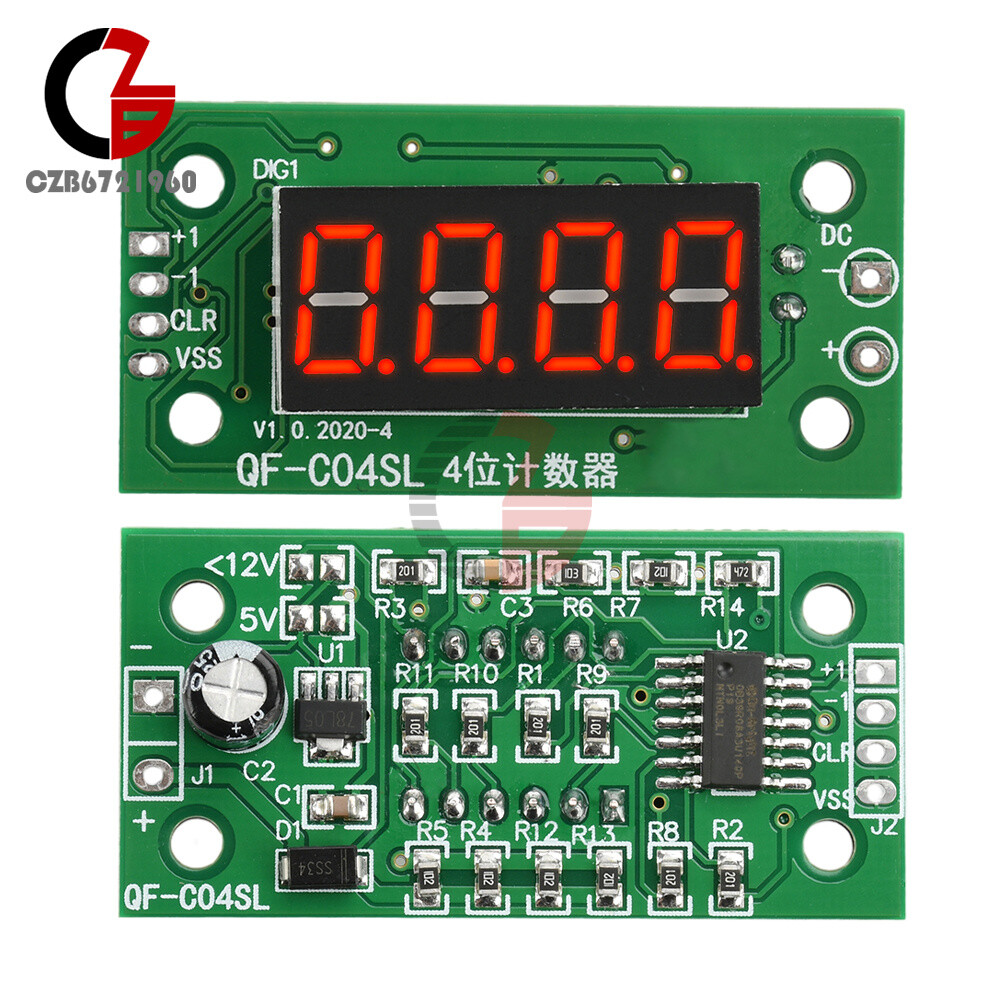 DC4-25V 4-digit Electronic Digital Counter Module With Power Cut Memory Function
