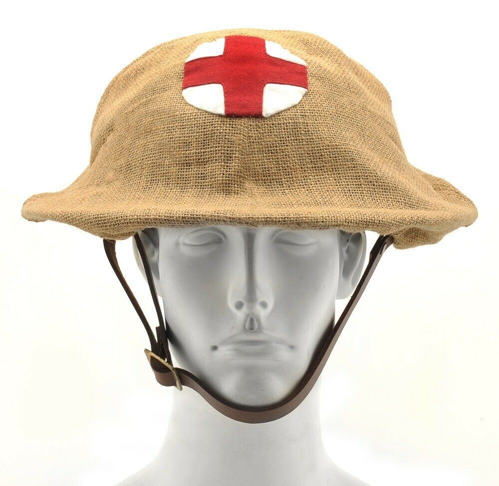 US WW1 Helmet cover M1917 Doughboy Brodie Helmet Medic Cover (Helmet Cover Only)