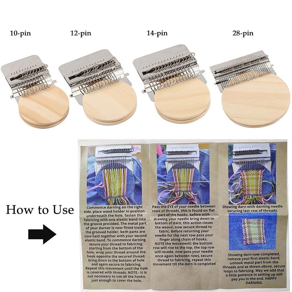 Gazaar Small Loom Speedweve Type Weave Loom Tool,Darning Mini Loom Quickly Machi