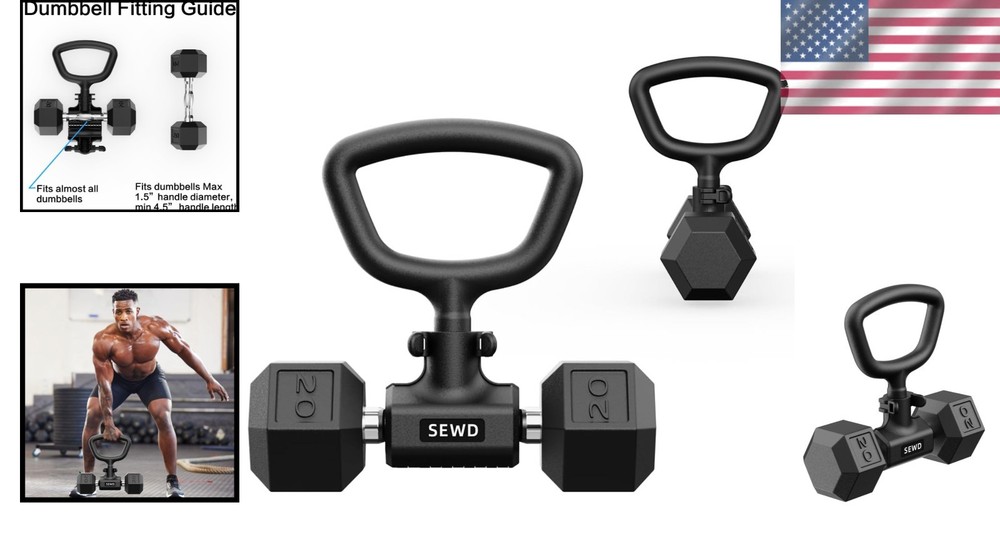 Versatile Kettlebell Attachment for Dumbbells