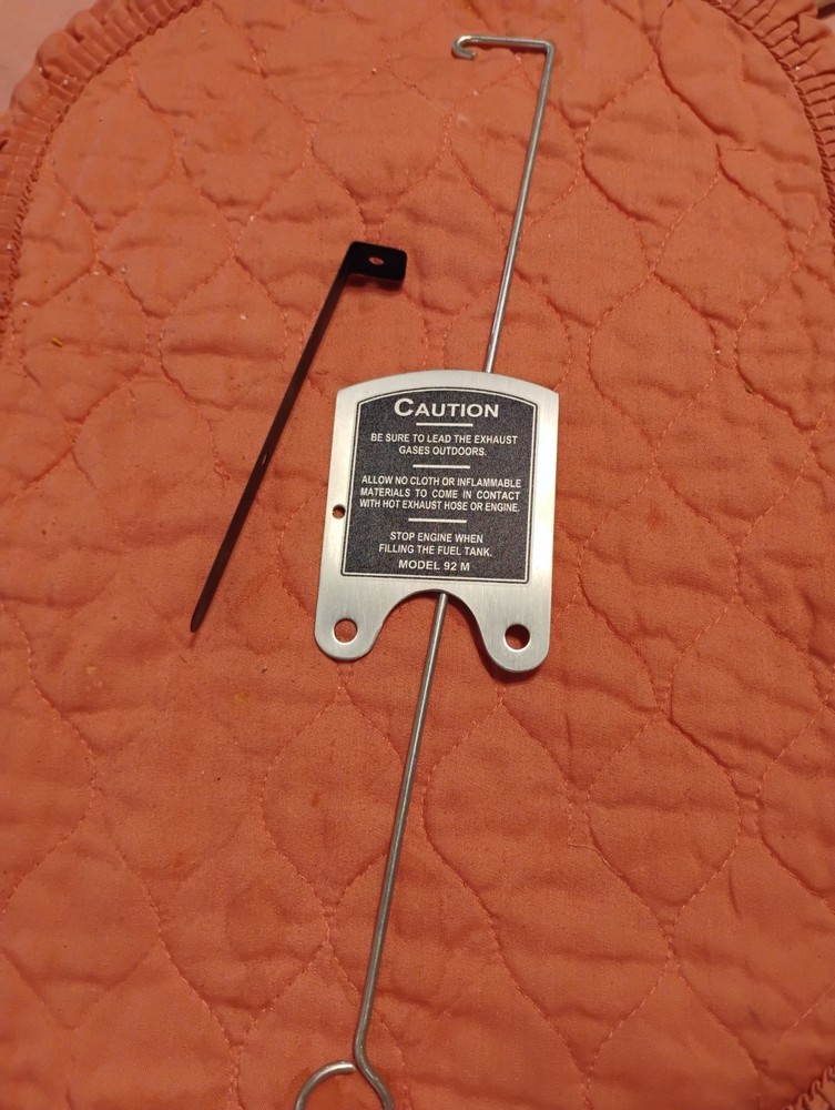Maytag MODEL 92 caution plate & kill switch + kill rod long DEEP TANK S-231
