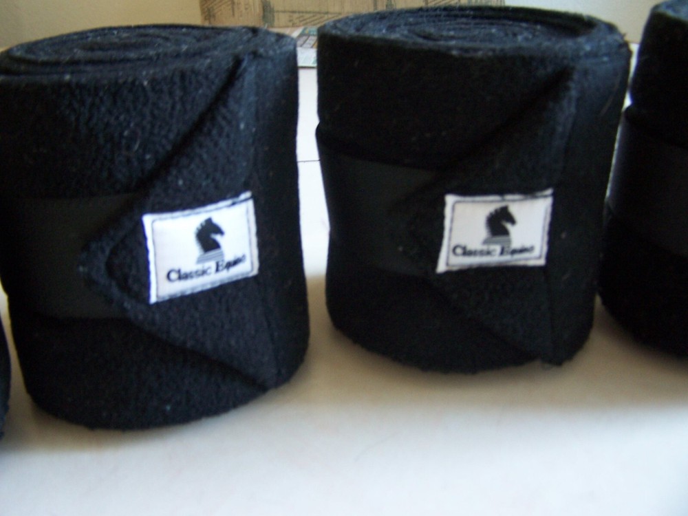 Classic Equine Polo Wraps Black