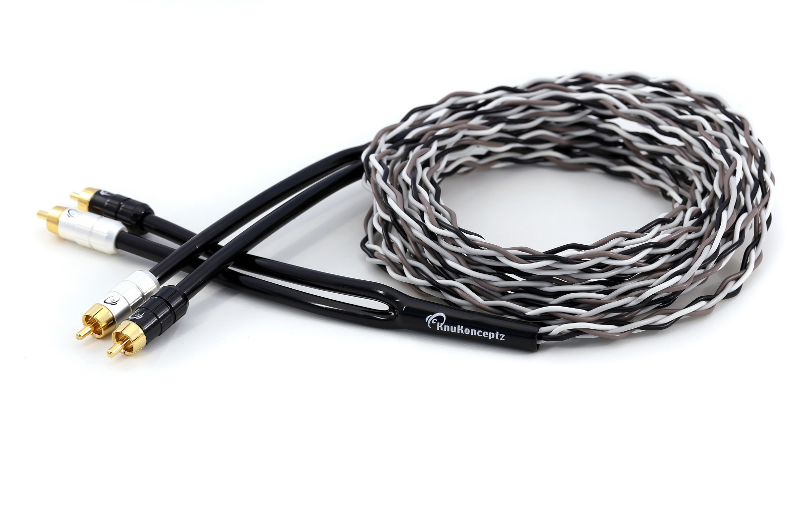 KnuKonceptz Krux Kable 1M Interlaced 3D Copper Twisted Pair RCA Cable 3FT