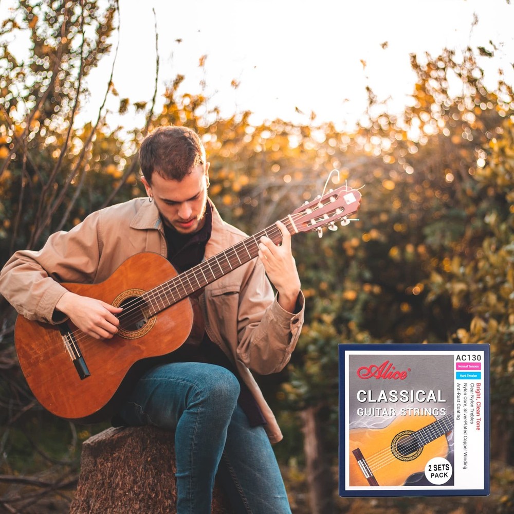 Classical Guitar Strings, Alice Classic Nylon Guitar 6 Strings Normal Tension...