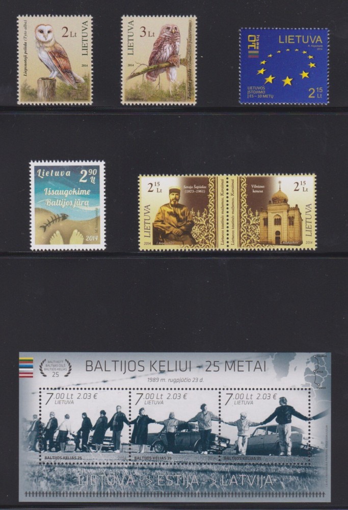 Lithuania Official Stamp Year Set 2014, MNH
