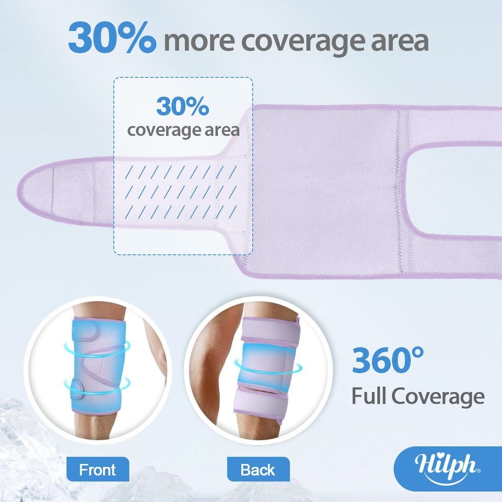 Large Knee Ice Pack Wrap for Post-Surgery Hot/Cold Compression Pain Relief