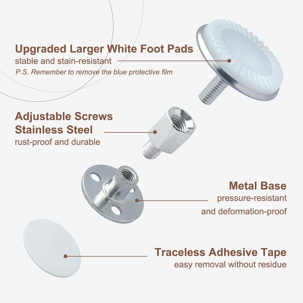 4Pack Headboard Stoppers Adjustable Bed Noise Stopper for Bed Frame Sofa Cabinet