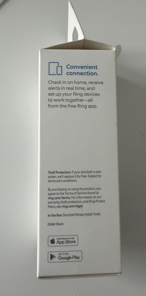 Ring Doorbell Wired Camera New/Open Box