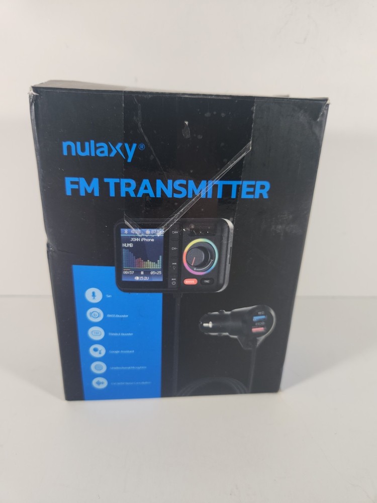 Nulaxy Bluetooth FM Transmitter for Car, Wireless Car Bluetooth V5.0 Adapter