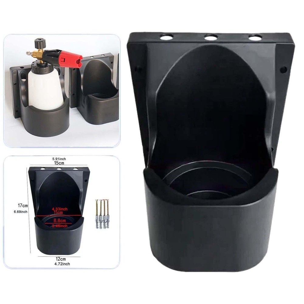 Spray Bottle Holder Wall Mount Rail Shelf Easy Install Organizer Garage Bottle