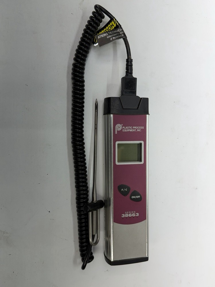 PLASTIC PROCESS EQUIPMENT 38663 TYPE J THERMCOUPLE THERMOMETER