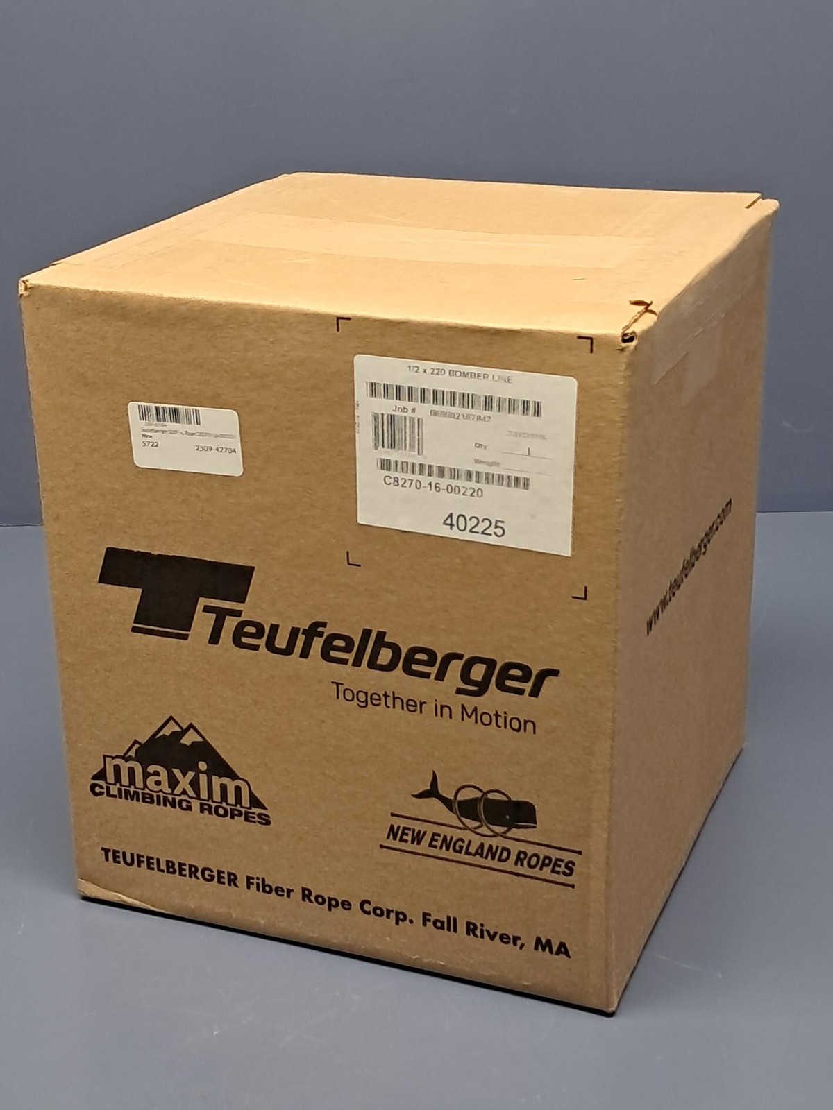 Teufelberger 220' x 1/2" Bomber Line Climbing Rope C8270-16-00220