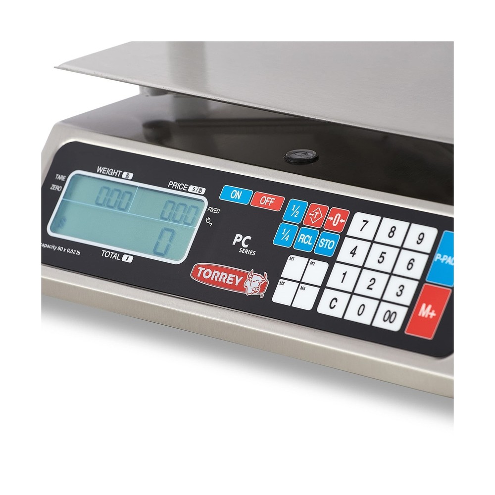 TORREY PC80LT HS Electronic Price Computing Scale, 80 lb, Direct Access Keys,...