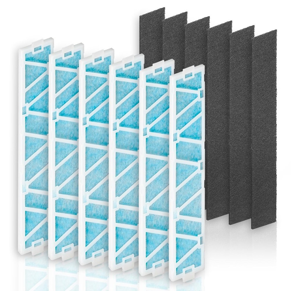 6-Pack MAC-408FT-E Replacement Filter and 6-Pack Carbon Filter Compatible with M