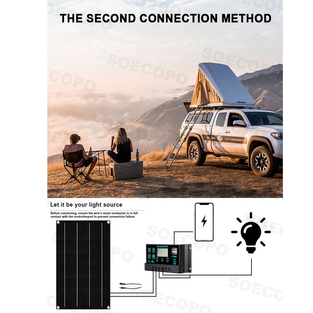 SOECOPO 7000W Solar Energy Kit | 800W Panel + 100A Controller + Inverter