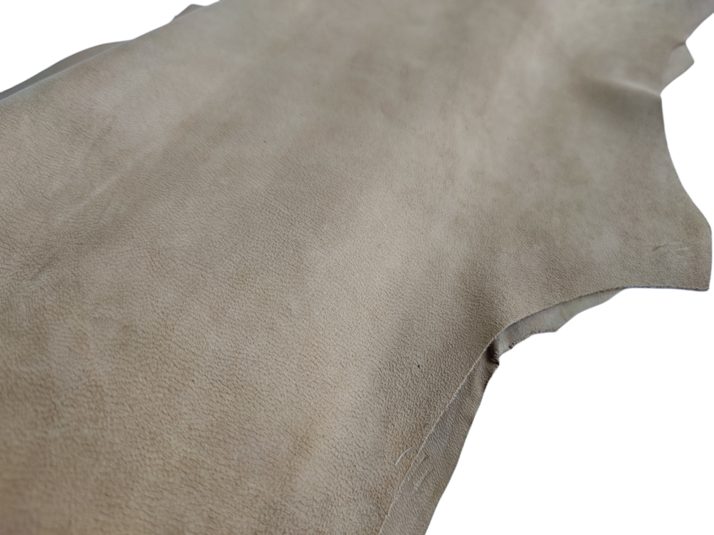 soft khaki suede goatskin leather lining hide