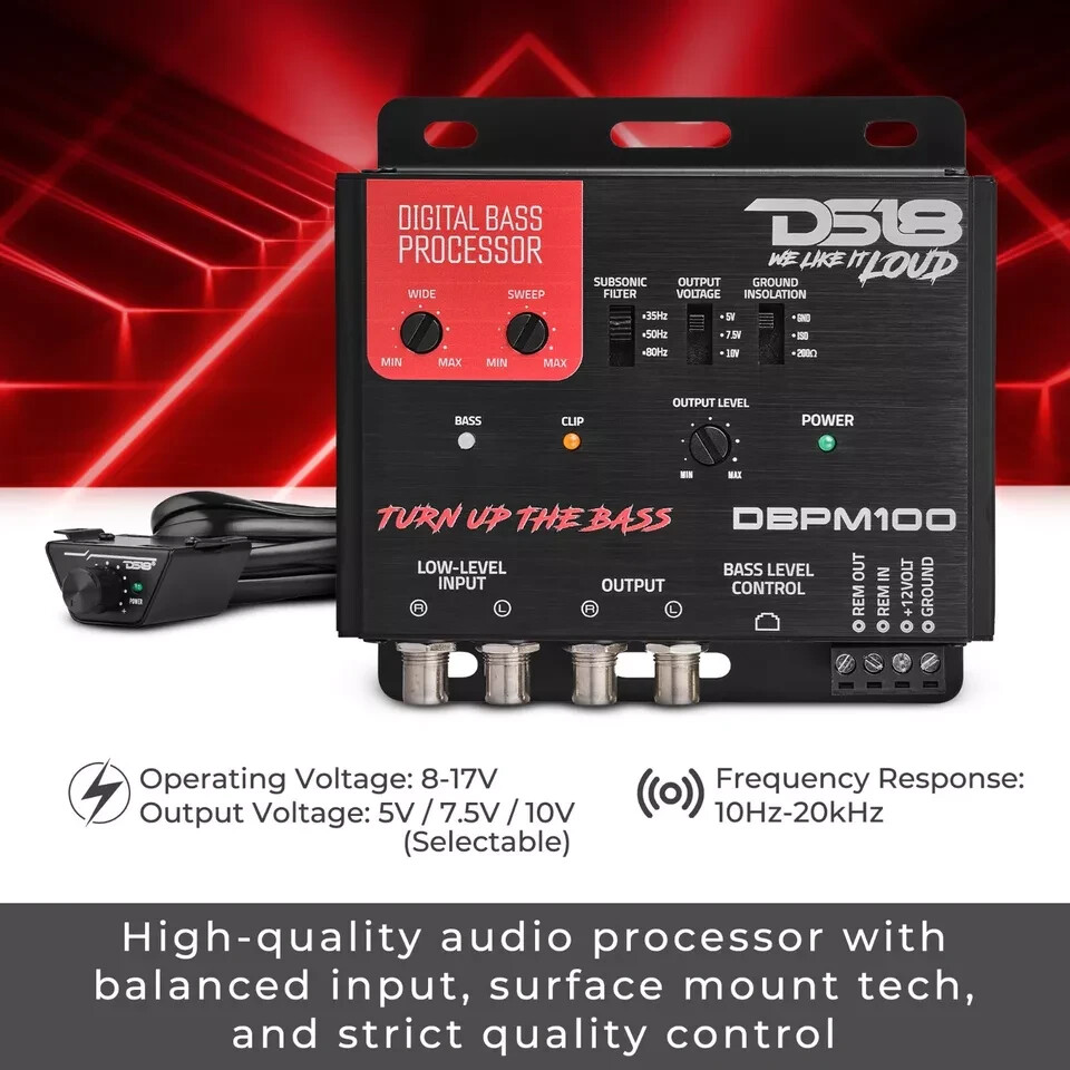 DS18 Digital Bass Processor 2 Channel Preamp Input Output Epicenter DBPM100.MX