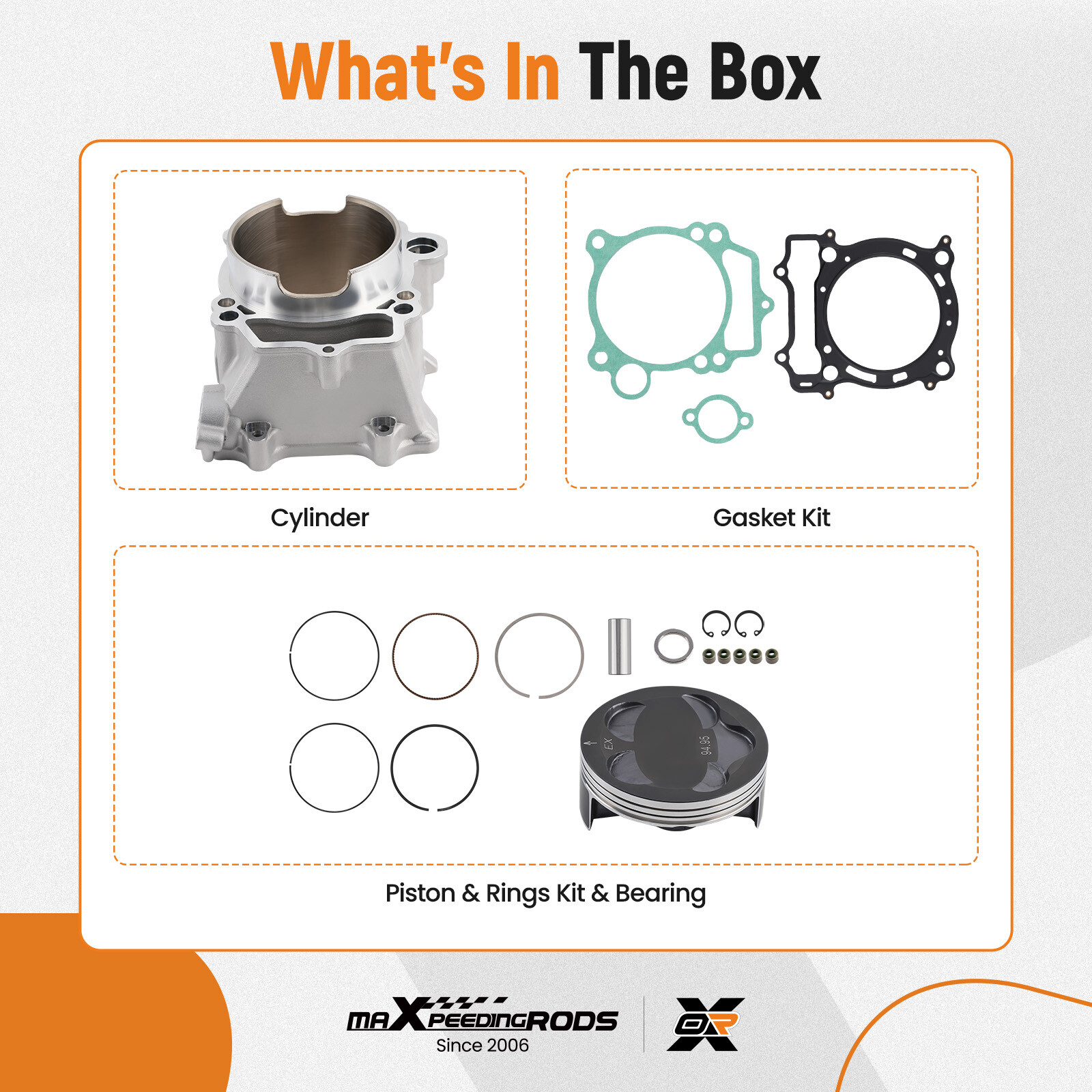 CYLINDER PISTON REBUILD KIT FOR YAMAHA WR 450F YZ 450F 2003-2005 YFZ450 04-13